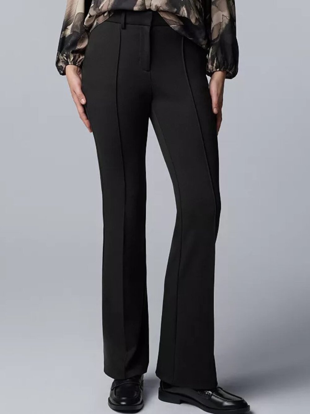Women's Size 0 Short Simply Vera Vera Wang Stretch Knit High Rise Flare Pants